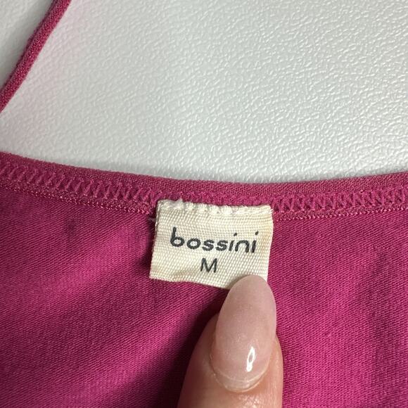 Bossini Hot Pink Lace Trim Cami Top Y2K McBling Barbiecore 2000s Medium - Picture 6 of 10
